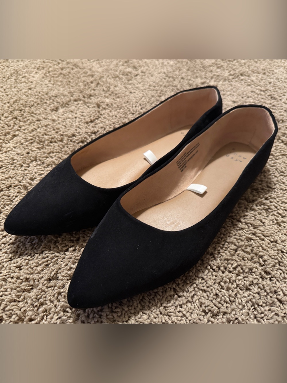Classic Black Pointed Toe Women's Flats